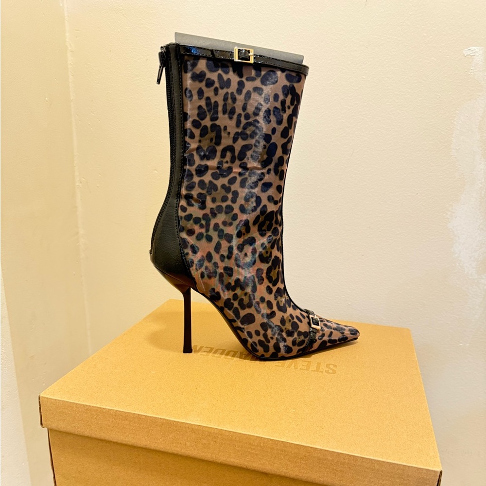 Steve Madden Leopard Print Heeled Boots